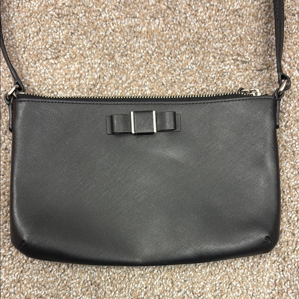 Kate Spade Black Crossbody Bag with Bow Detail